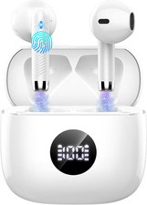 Wireless Bluetooth 5.4 Earbuds, Ear Buds LED Power Display Headphones 6D Stereo,