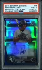 FERNANDO TATIS JR 2016 Bowman Chrome Blue Refractor 1st RC Auto /150 PSA 9