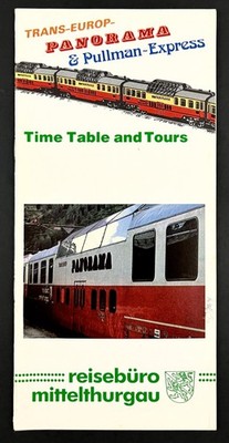 1984 Trans-Europe Panorama Pullman-Express Reiseburo VTG Travel Tours Booklet