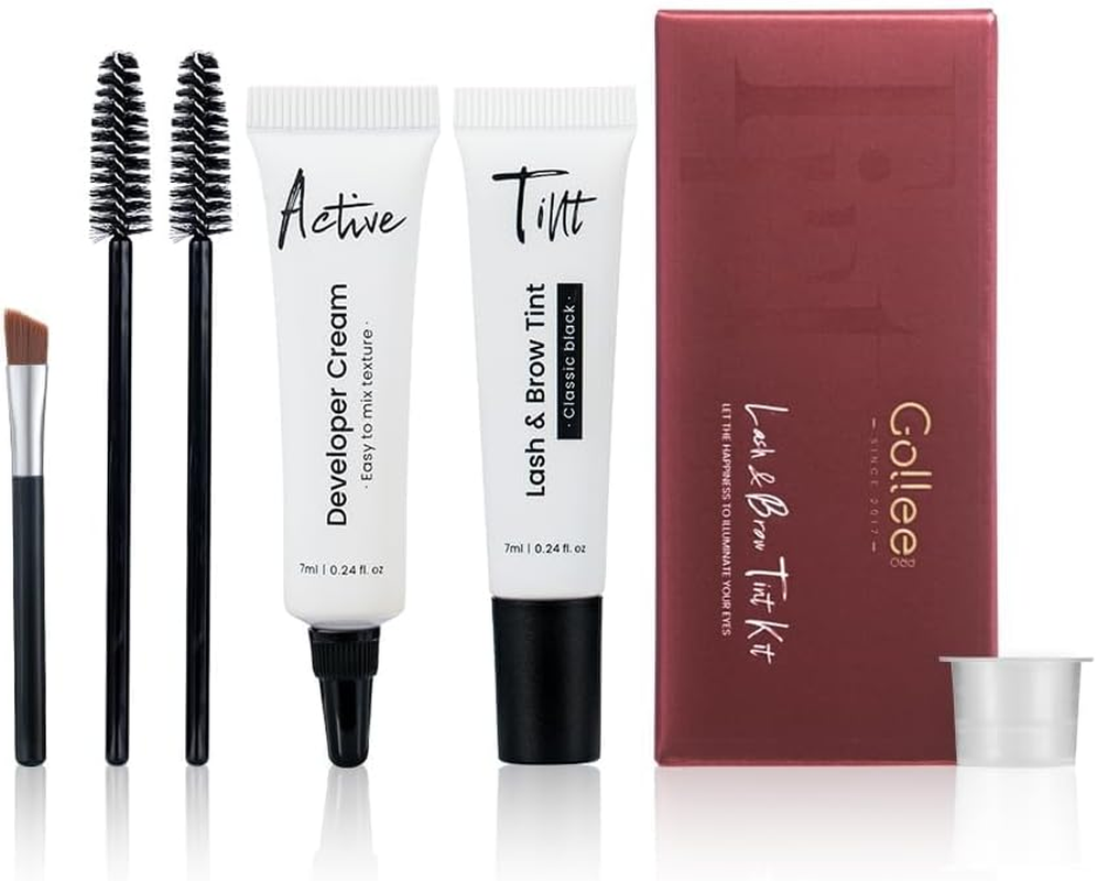 Lash Tint Kit Black Eyelash & Eyebrow Dye Set for Lashes and Brows Eyelash Color