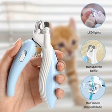 Professional Pet Nail Clippers with Led Light Pet Claw Grooming Scissors for Dog