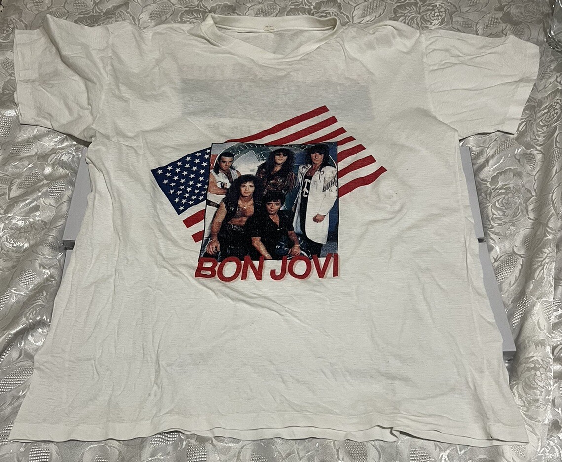 BON JOVI JAPAN TOUR FINAL '90-'91 Tシャツ L BON JOVI JAPAN TOUR FINAL '90-'91 Tシャツ L