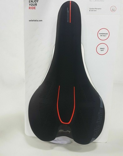 Selle Italia SLR Boost Kit Carbonio L1 145x248 Carbon Rail Bicycle Saddle Black - Picture 9 of 10