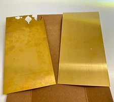 Jeweler's Brass Sheet Metal 6"x12"  24 Gauge Rectangle Rio Grande Co.(2 sheets)