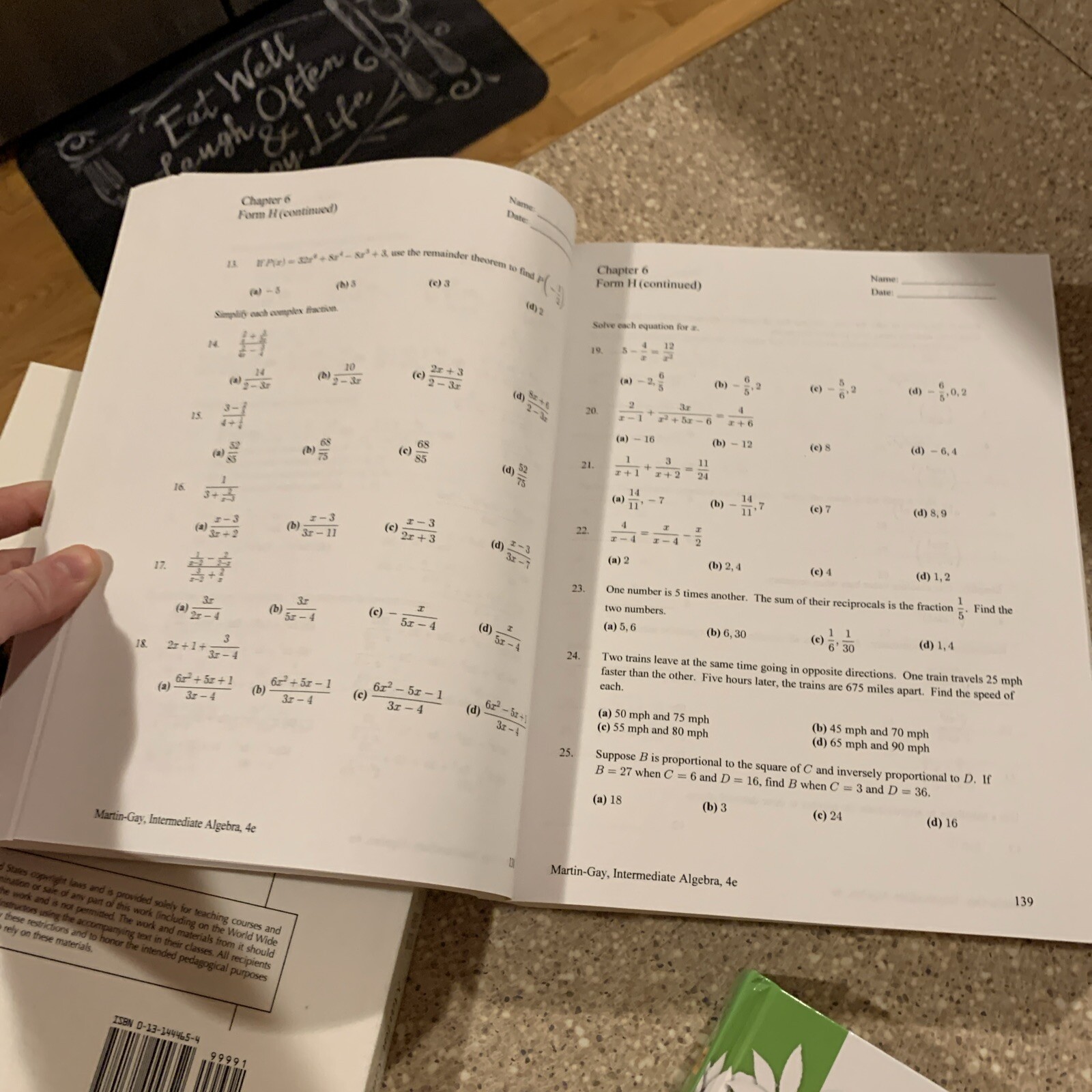 Pearson Intermediate Algebra - Martin - Instructor’s Edition, Tests, Solutions