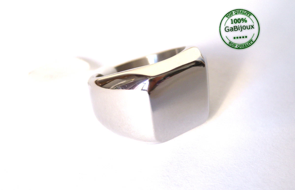 Anello Uomo in Acciaio Inox Hip Hop Rapper Specchiato color
