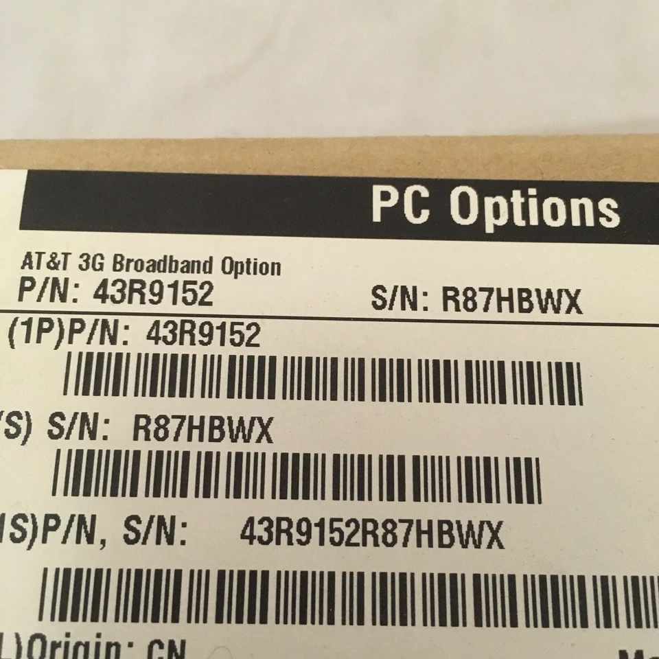 Lenovo 43R9152 AT&T 3G BroadBand Modem for selected ThinkPad Notebooks - Image 4 of 4