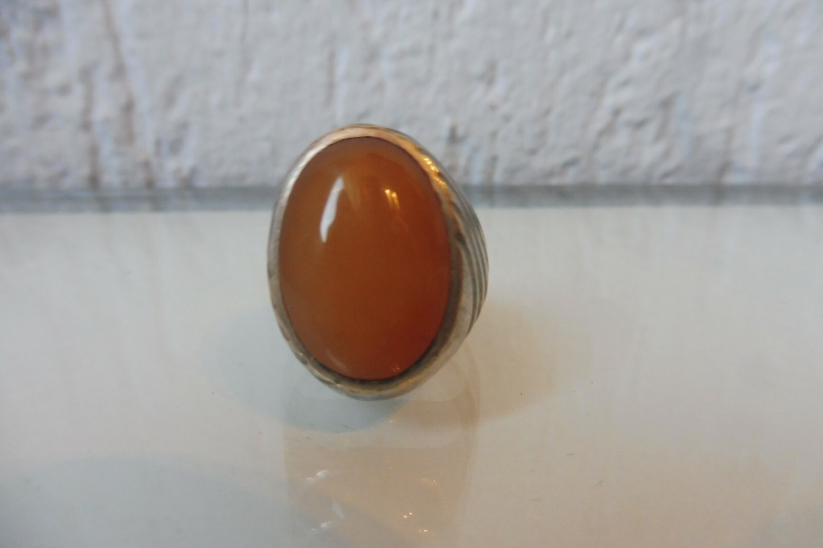 Beautiful, solid, large, OLD ring, 925 silver wit… - image 1