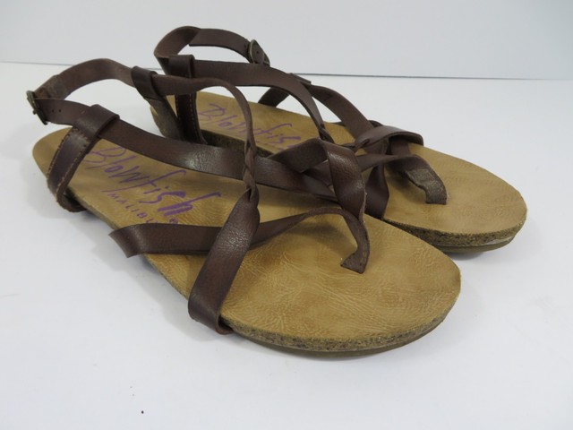 Blowfish Malibu Granola B Footbed Strappy Sandals Brown Size 7 #0990 | eBay