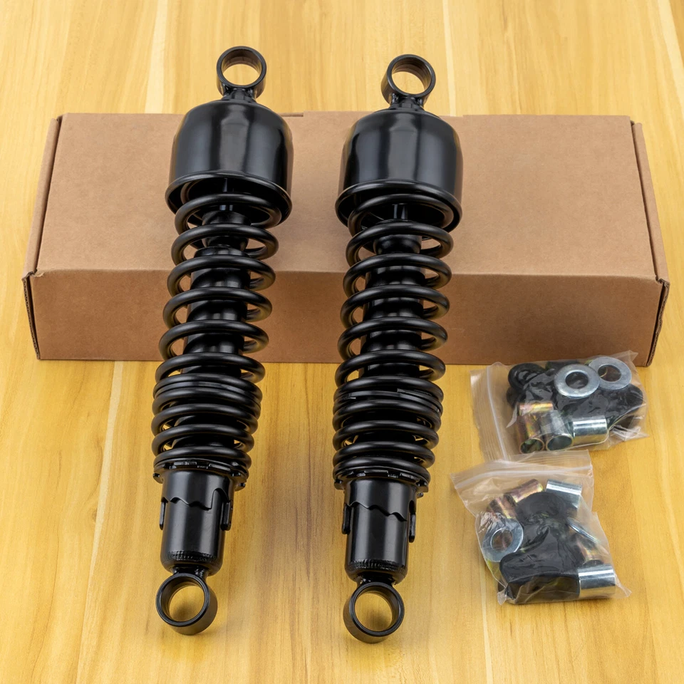 Kit de suspensión de amortiguadores traseros negros de 13" para 91-17 Harley Dyna Super Glide FXD FXDWG Foto 3 de 4