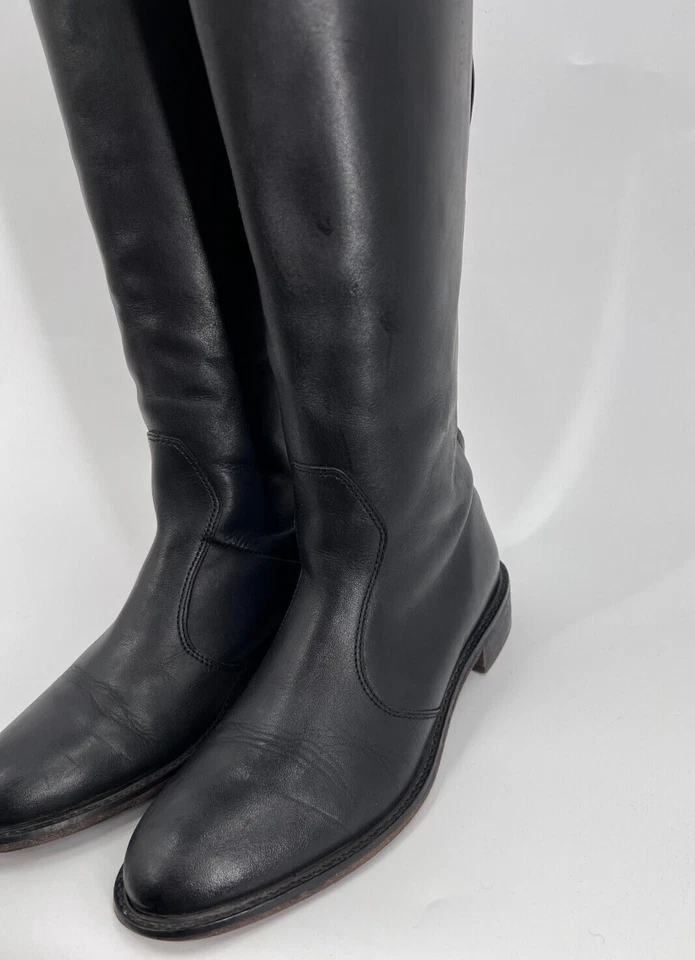 Botas de cuero hasta la rodilla Johnston & Murphy para mujer altas negras Foto 4 de 4