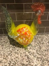 VINTAGE MURANO 13" VENETIAN ART GLASS ROOSTER BIRD FIGURINE