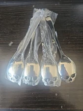 Set Of 4 Skull Stainless Steel Spoons Tableware Decor