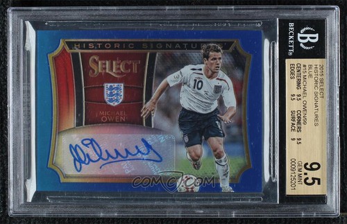 2015-16 Panini Select Historic Signatures Prizm Michael Owen BGS 9.5 /99 Auto