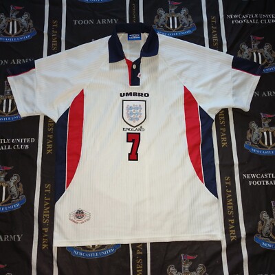 England Home Football Shirt Jersey 1997 1998 1999 Umbro David