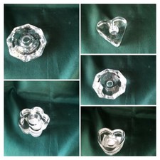 ASSORTED GLASS CANDLE HOLDERS - YOU CHOOSE 