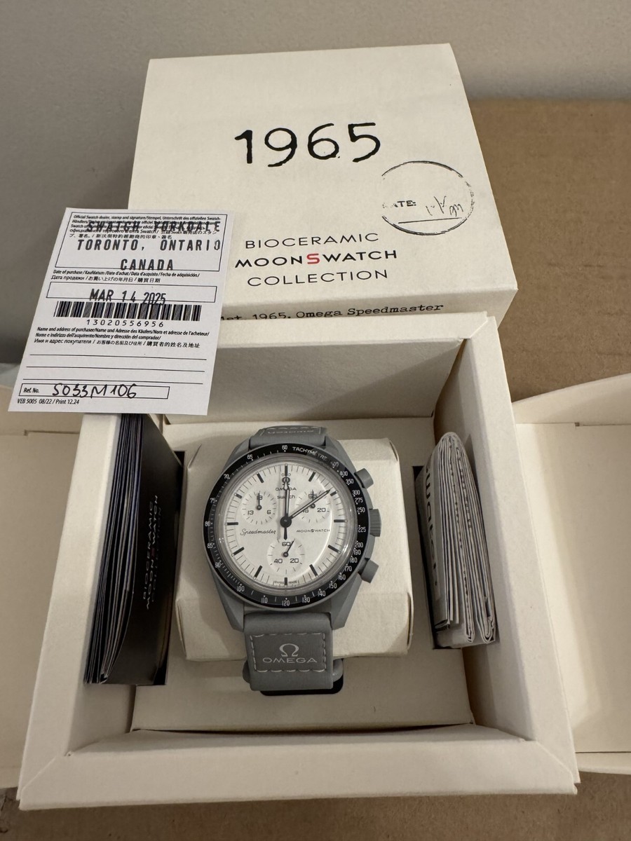 Swatch x OMEGA BIOCERAMIC MoonSwatch 1965 Gray White
