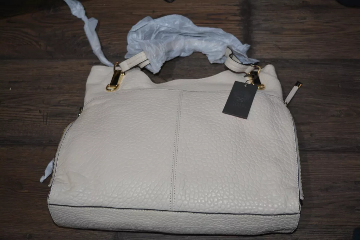 Vince Camuto Lamb Leather Tote Handbag NEW ELIZA SEASHELL 199 QVC