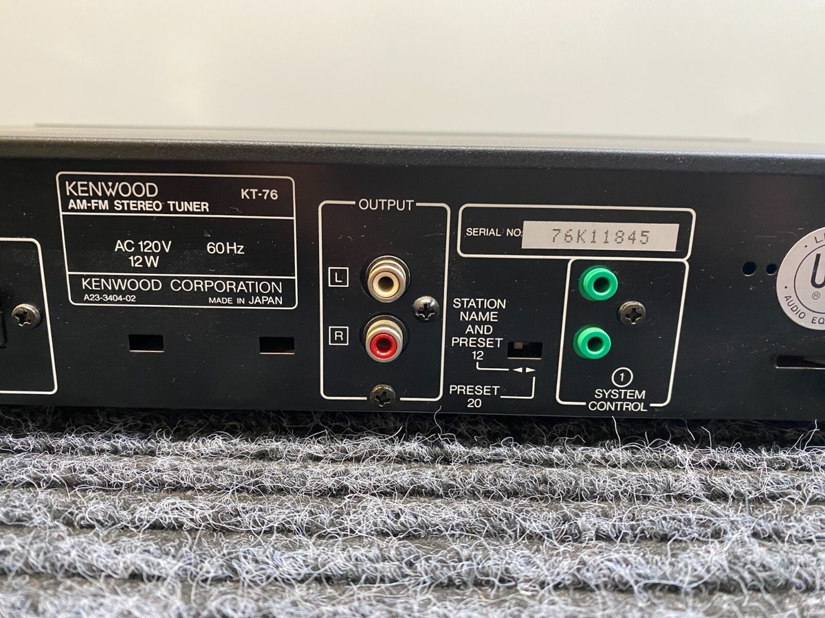 Kenwood Stereo Synthesizer Tuner KT-76 | eBay