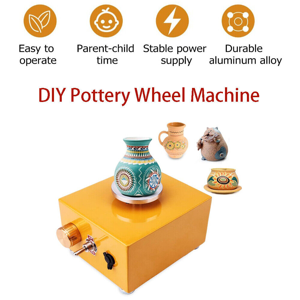 DIY Clay Wheel Machine 110V Ceramic Work Turntable Mini Size with Power Adapter Geweldige aanbiedingen, speciale prijs