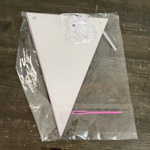 Purple Sparkle Glitter Triangle Party Banners Decoration Two Packs Birthday - Picture 3 of 3