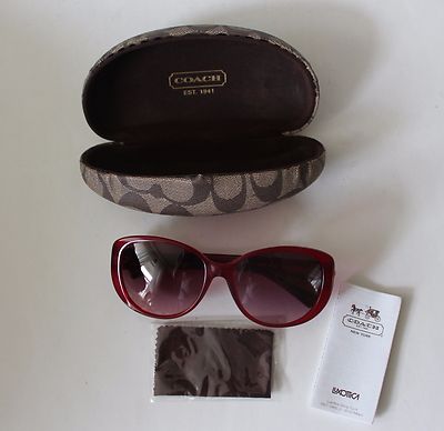 Coach Women\'s Burgundy Sunglasses with case Women main image 4