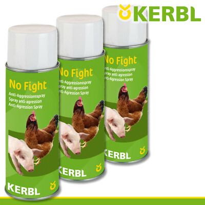 Kerbl 3x 400ml Anti-Aggressionsspray No Fight Duftentferner Schwein Hennen Stall