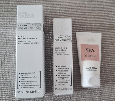 BABOR Awakening Eye Cream/15ml+Clay Multi-Cleanser/50ml+Handcreme/30mlNEU/UVP60 