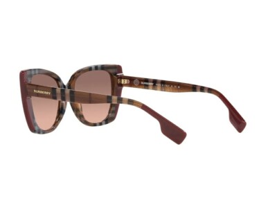 BURBERRY Meryl BE4393 4054-13 Check Brown Bordeaux 54 mm Woman's