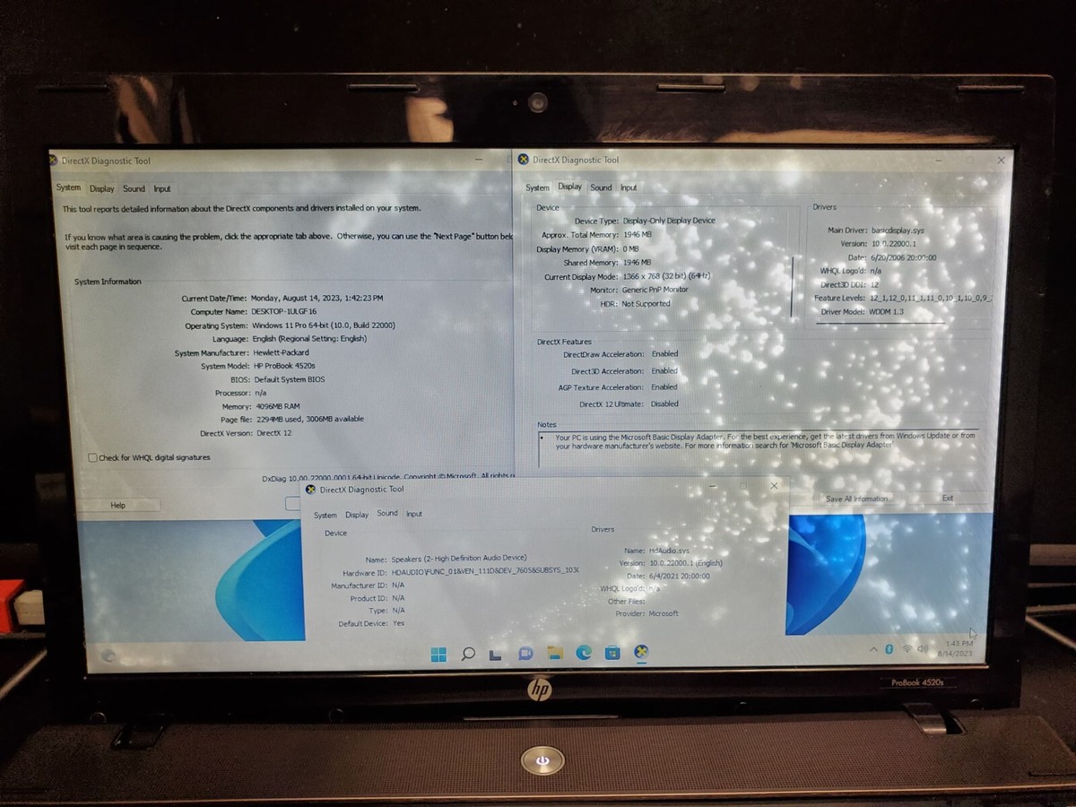 hp Probook 4520s i5世代M480 4GB+512SSD（新品） HP ProBook 4520s Intel Core i5-2.27GHz 1GB Bluetooth WebCAM