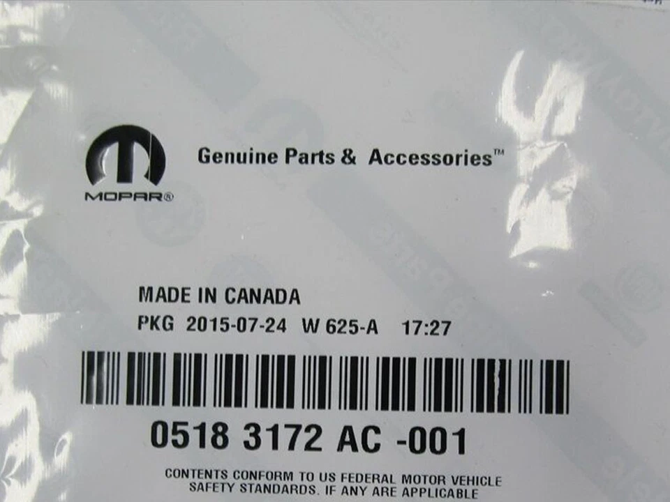 2007-2020 JEEP DODGE SUNROOF SUN ROOF SEAL OEM NEW MOPAR NEW GENUINE 5183172AC - Imagem 4 de 4