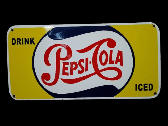 Porcelain Pepsi Cola Enamel Metal Sign Size 24