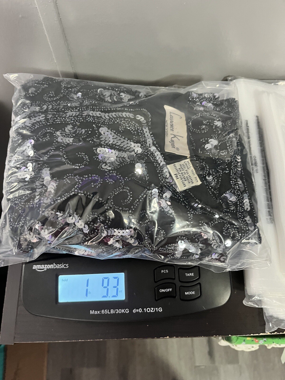 Lawrence Kazar Beaded Jacket Sequin Vintage Sz PM 1980s Evening Jacket Silk