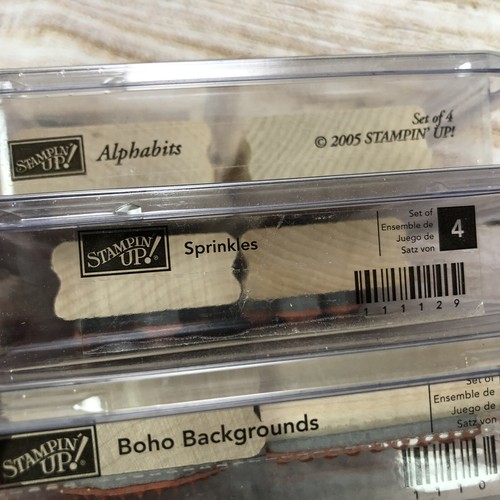 Stampin' Up Lot - Background, Fillers, Borders, Corners - 8 Wood Stamp Sets - Imagen 10 de 10