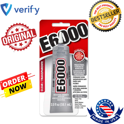 Eclectic E6000 MultiPurpose, Industrial Strength Adhesive Glue Gel, 2