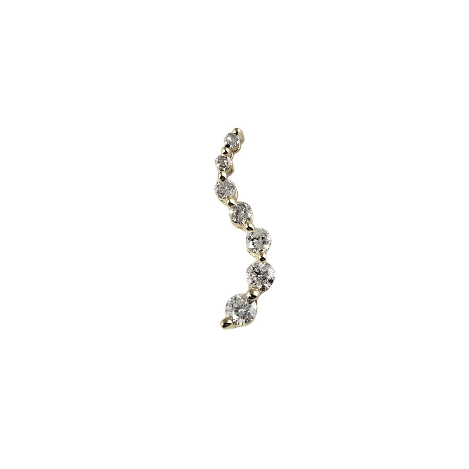 14 Karat White Gold and Graduated Diamond Pendant #13368