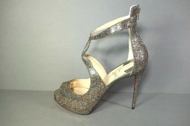 louboutin silver sandals