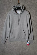 Russell Athletic Dri Power Hoodie Mens S Gray Pullover Sweatshirt