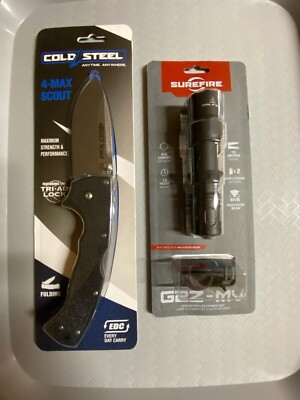 Cold Steel 4-Max Scout Folding Knife SUREFIRE G2Z-MAXVISION COMBAT LIGHT