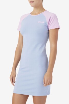 NWT Women's Fila Cute Blue & Pink Kyra Short Sleeve Midi Dress Size 2x |  eBay