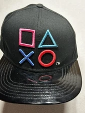 Playstation Hat Cap Snapback Black Video Game Sony Gamer Gaming