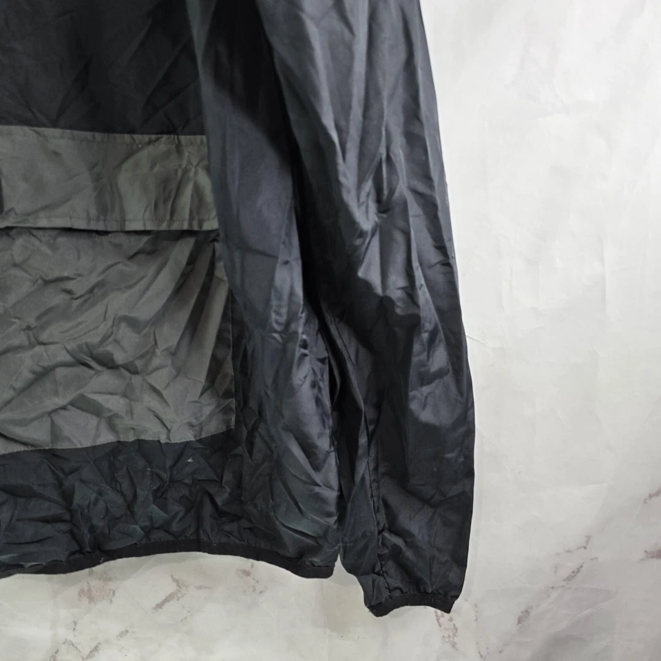 Neff Jacket Mens XL Gray Black Windbreaker Quarter Zip Anorak Hooded Dillan - Image 4 of 4