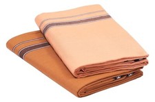 Men's Cool Cotton Dhoti/Lungi Length- 2.0mtr Beige II Orange 