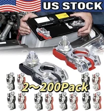 2×Car Battery Terminal Connector Post Positive Negative Lot Heavy Duty Universal