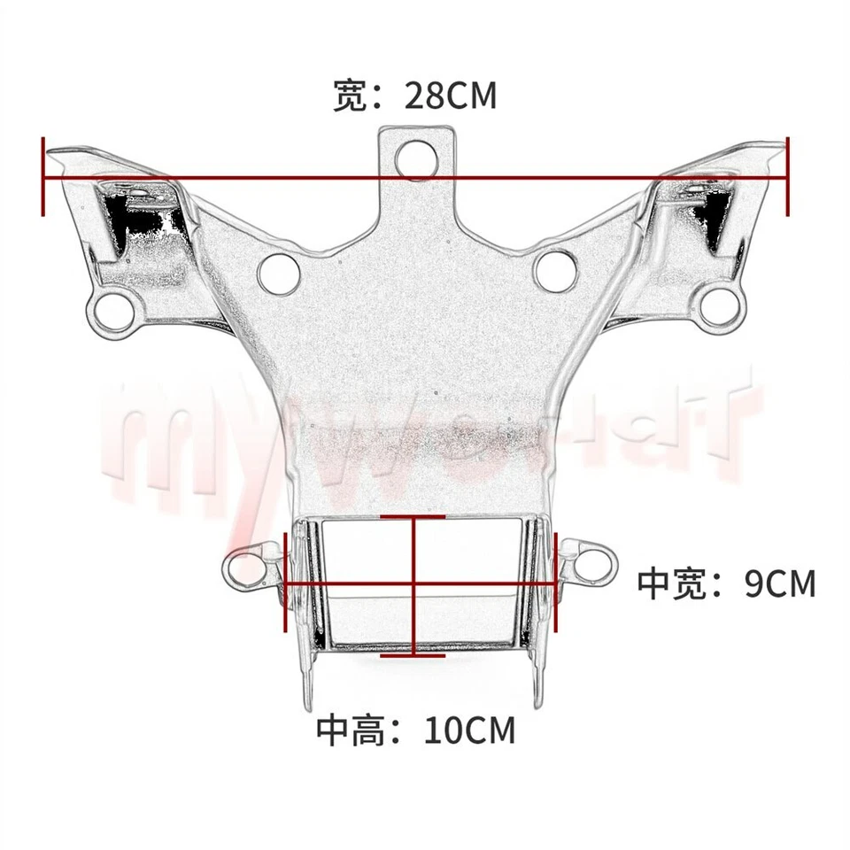Soporte de faros de carenado superior delantero apto para Yamaha YZF R6 2017-2021 Foto 4 de 4