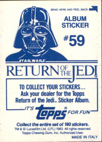 Star Wars ROTJ Trading Card Sticker Album Complete Your Set You Pick 1983 Topps - Bild 119 von 355