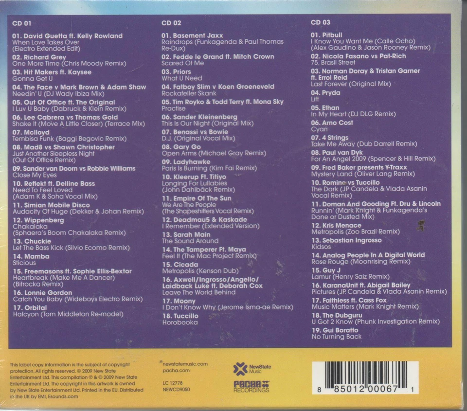 Pacha Ibiza 3 CD Box NEU David Guetta Kelly Rowland Richard Grey Wippenberg - Bild 2 von 2