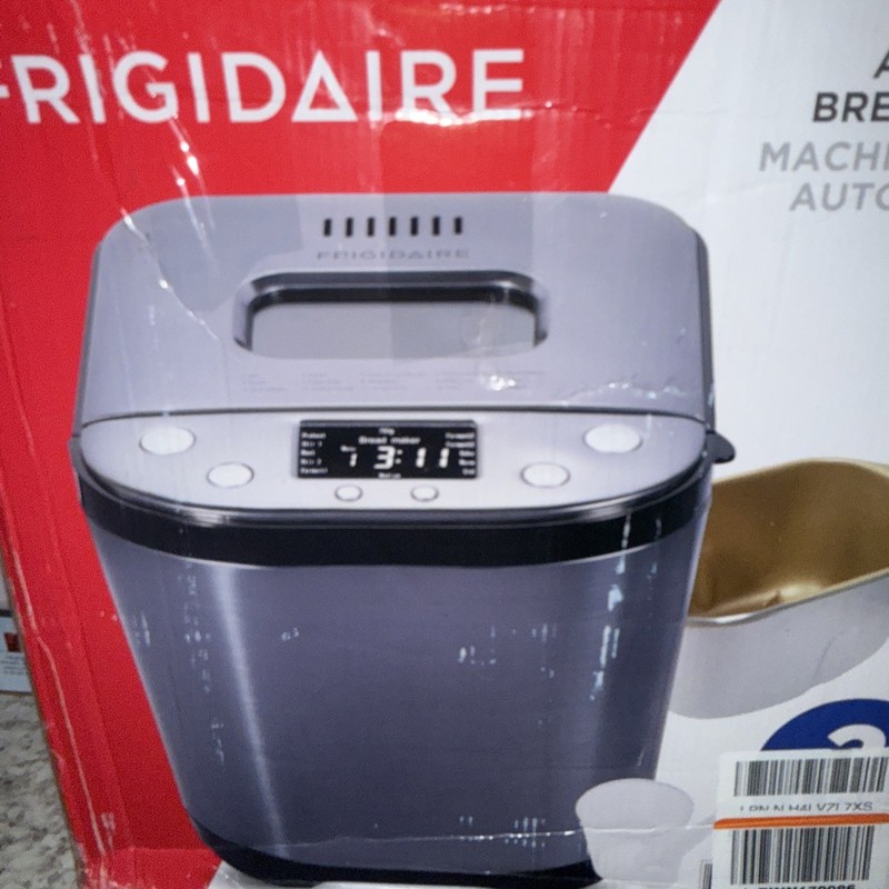 Frigidaire EBRM100 2LB Stainless Steel Bread Maker 15 Programs LCD Display