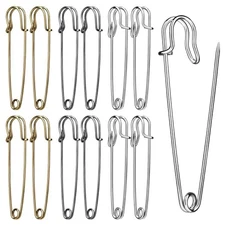 Large Safety Pins, 30 Pack Heavy Duty Safety Pins 3 Inch, Mix Color 30pcs
