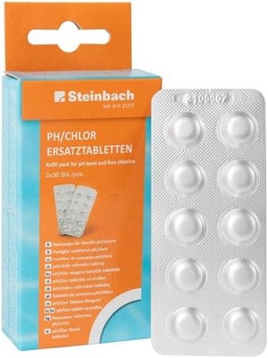 Steinbach | Ersatztabletten für pH-Wert & freies Chlor | 60 Stück | zuverlässig